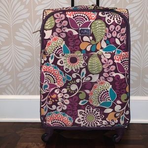 Vera Bradley 27” Spinner Suitcase in Plum Crazy